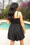 black graduation mini dress