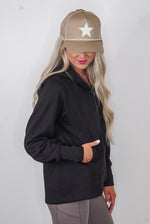 rae mode athleisure hoodie jacket black