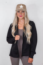 rae mode athleisure hoodie jacket black