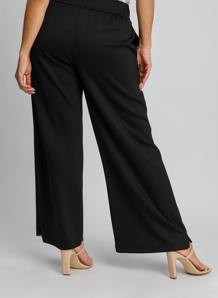 black scuba knit pants umgee