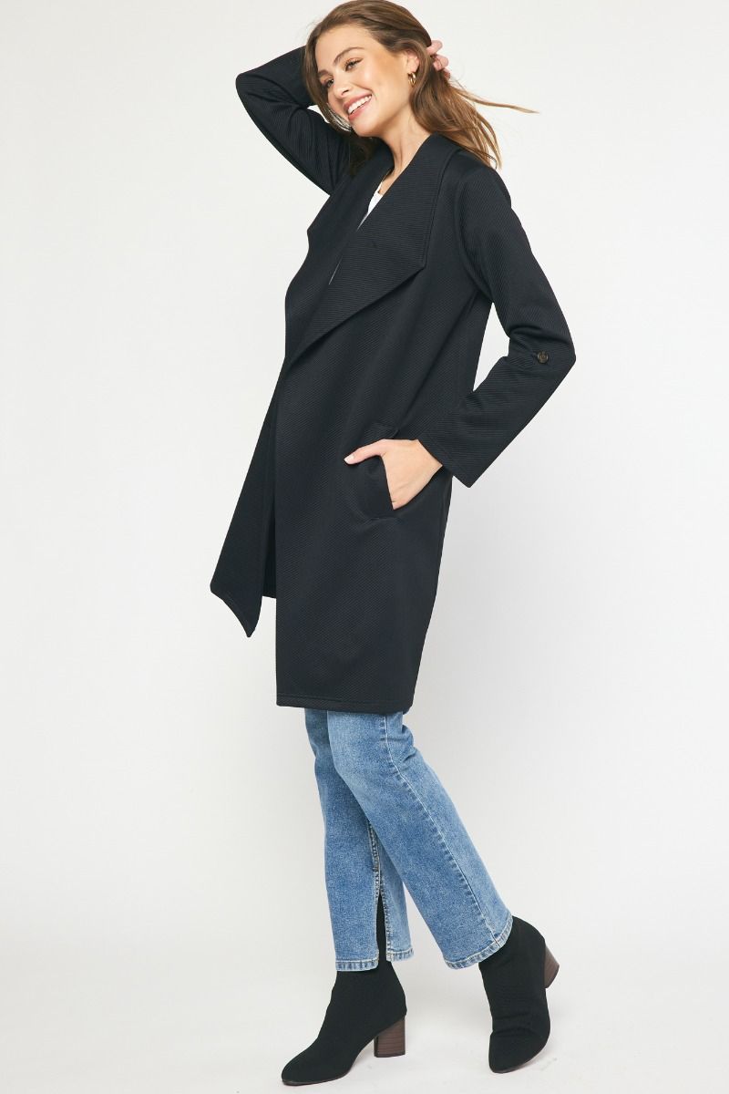 Entro Black textured jacket