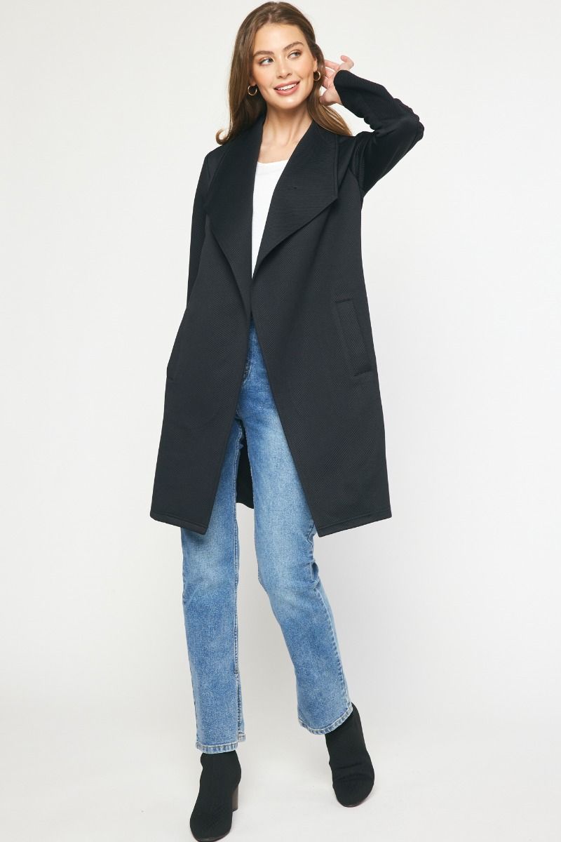 Entro Black textured jacket