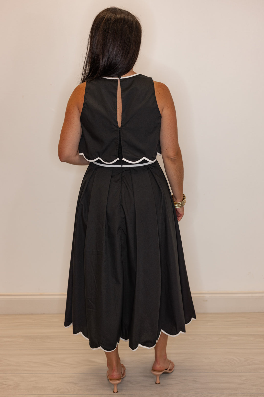 black dressy midi dress
