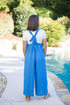 breezy linen wide leg jumpsuit