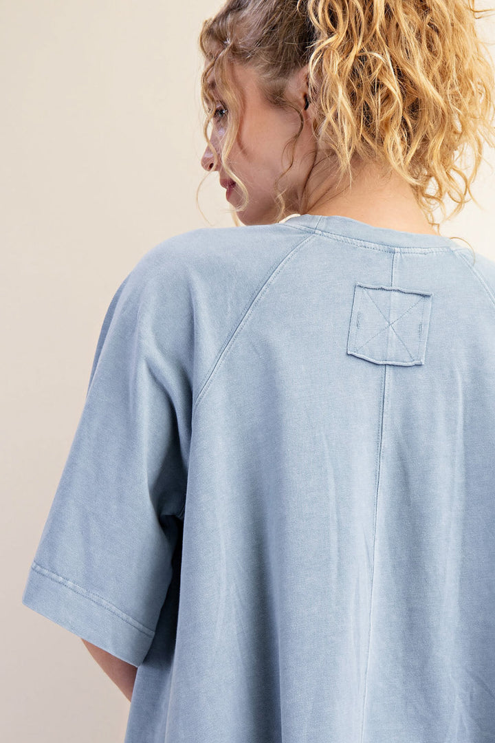 blue oversized lounge tee rae mode