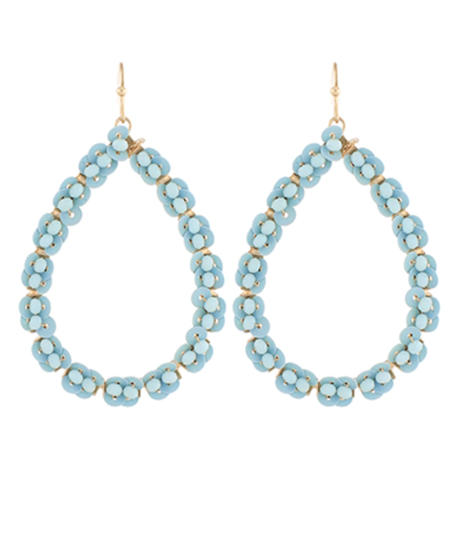 blue sequin earrings