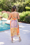 THML beachy boho summer midi dress