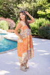 THML beachy boho summer midi dress