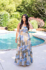 boho patchwork paisley maxi dress