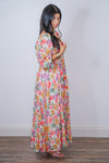 boho floral flowy maxi dress