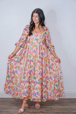 boho floral flowy maxi dress