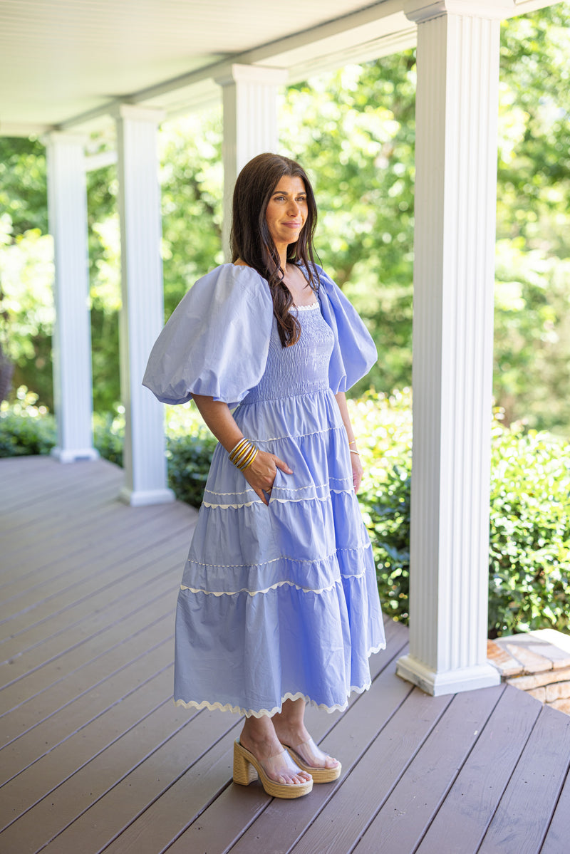 baby boy baby shower midi dress