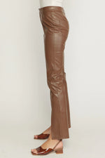 brown leather pants