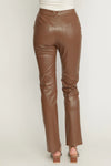 brown leather pants