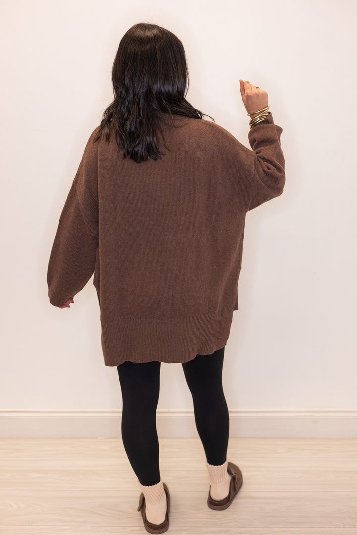 Cozy Favorite Chocolate Oversized Sweater