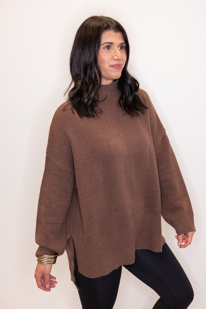 Cozy Favorite Chocolate Oversized Sweater