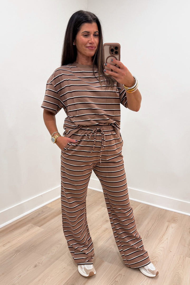 day and moon tan brown matching 2 piece set