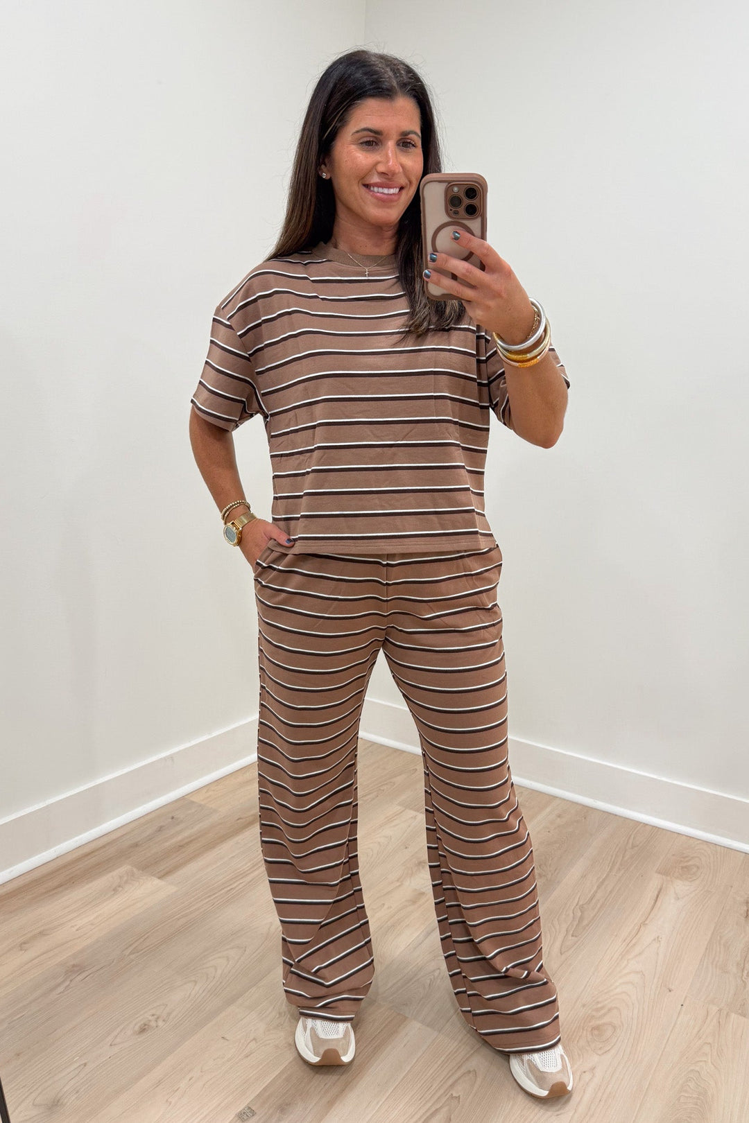 day and moon tan brown matching set