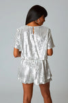 buddy love laura sequin shorts set white