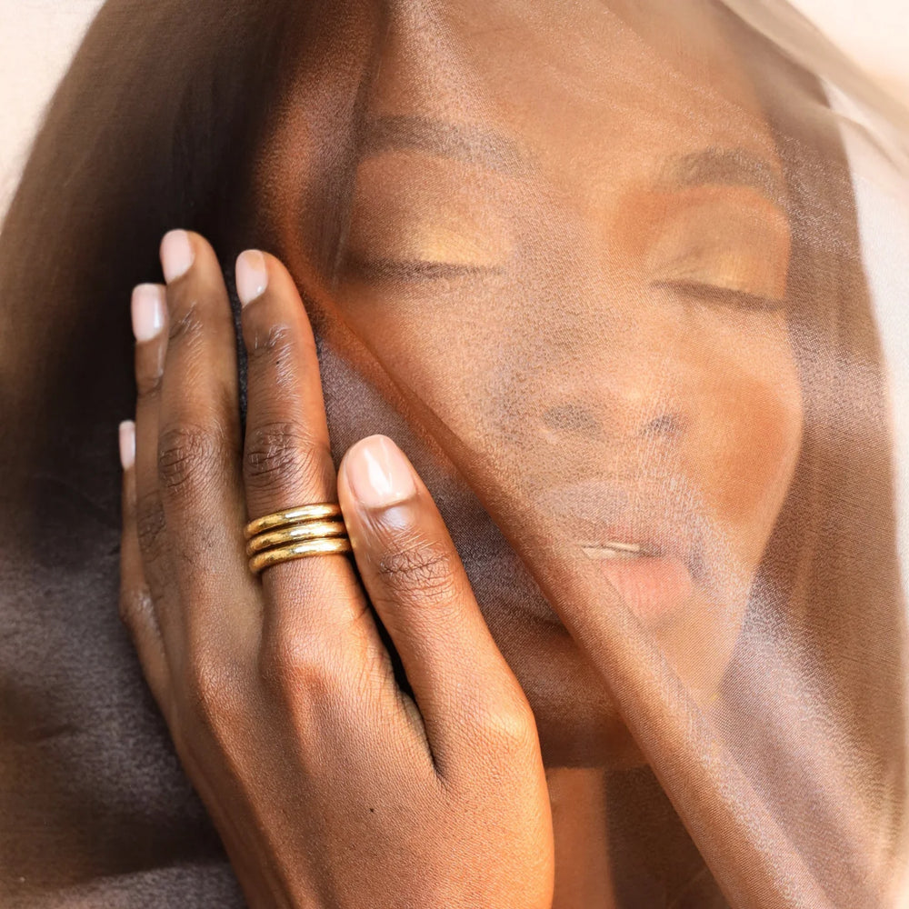 Budhagirl aura set of gold rings