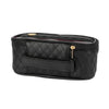 budha girl black quilted travel case