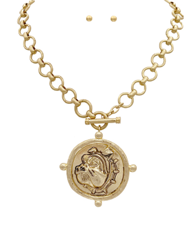 bulldog pendant necklace