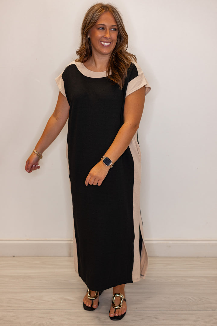 Autumn Midi Black Dress