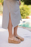 easy cotton striped midi dress