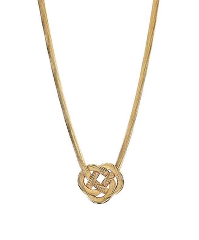 gold chain knot necklace