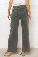 charcoal pearl wide leg denim pants