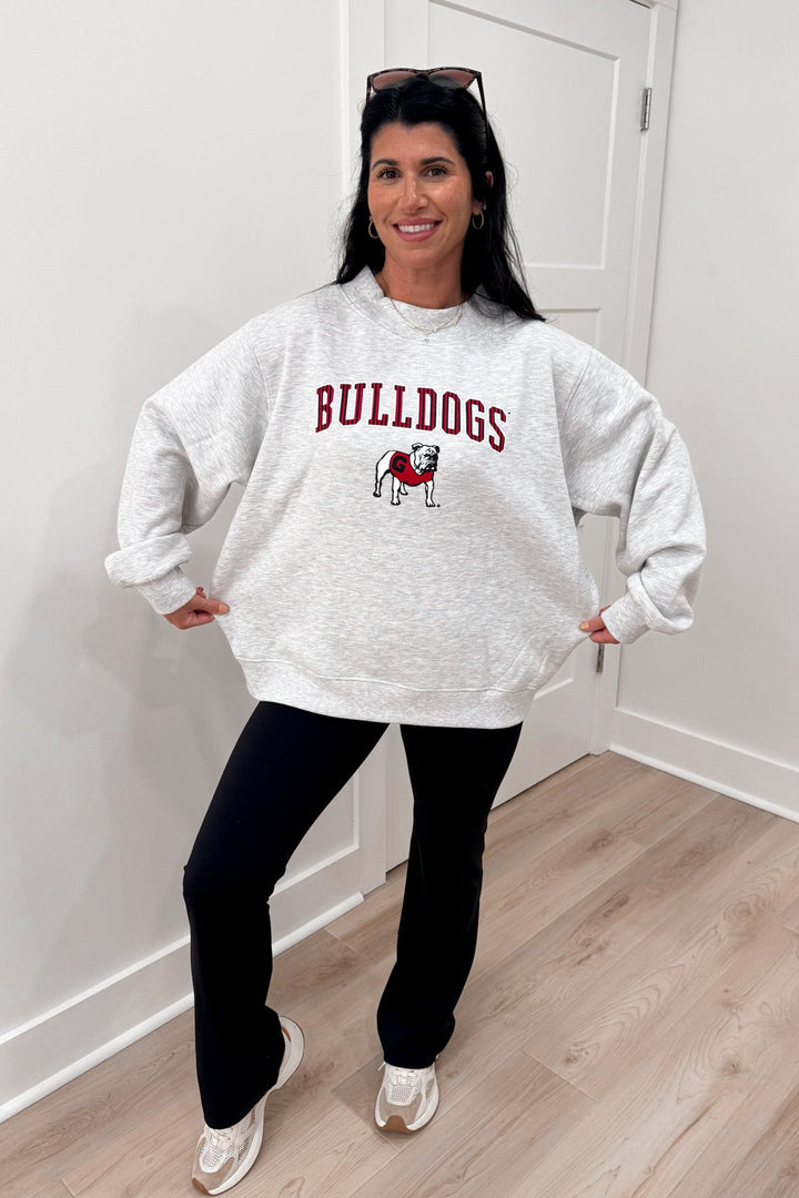 charlie southern uga bulldogs mock neck sweatshirt