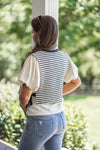 classic black striped vest top