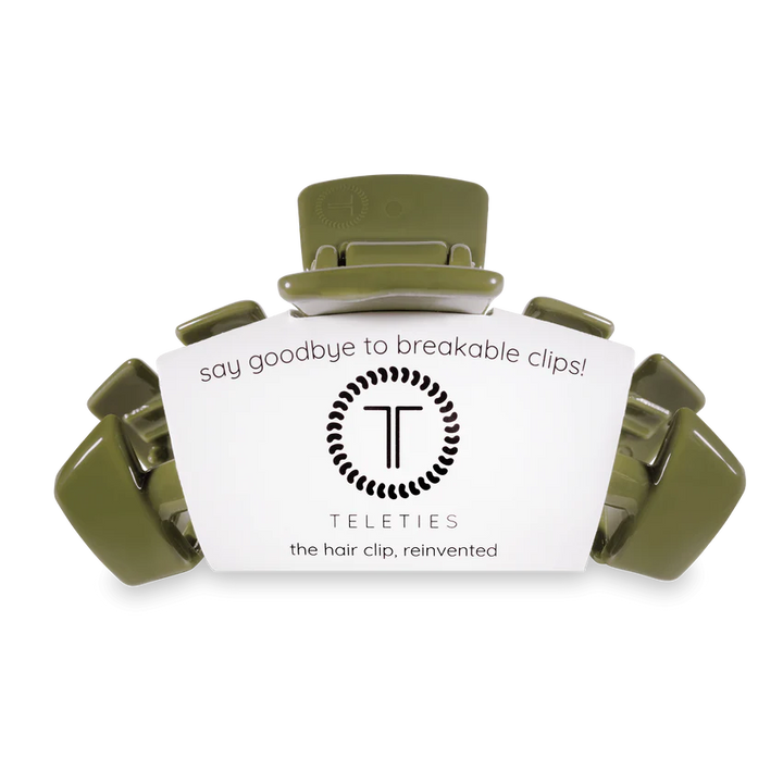 olive hair claw clip