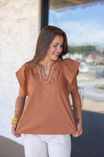 Forever Me Caramel Stitch Top