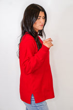 classic timeless style red sweater