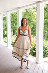 classy european summer linen maxi dress