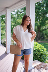 closet staple versatile white blouse