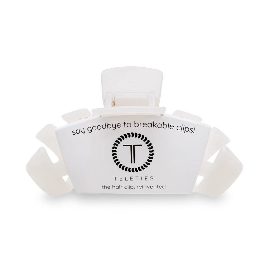 teleties coocnut white hair clip