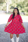 uga bulldog printed gameday dress