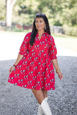 uga bulldog printed gameday dress