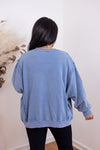 faded blue cotton mineral washed pullover 