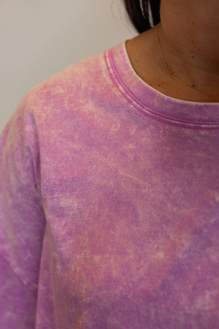 orchid oversized cotton mineral wash t shirt