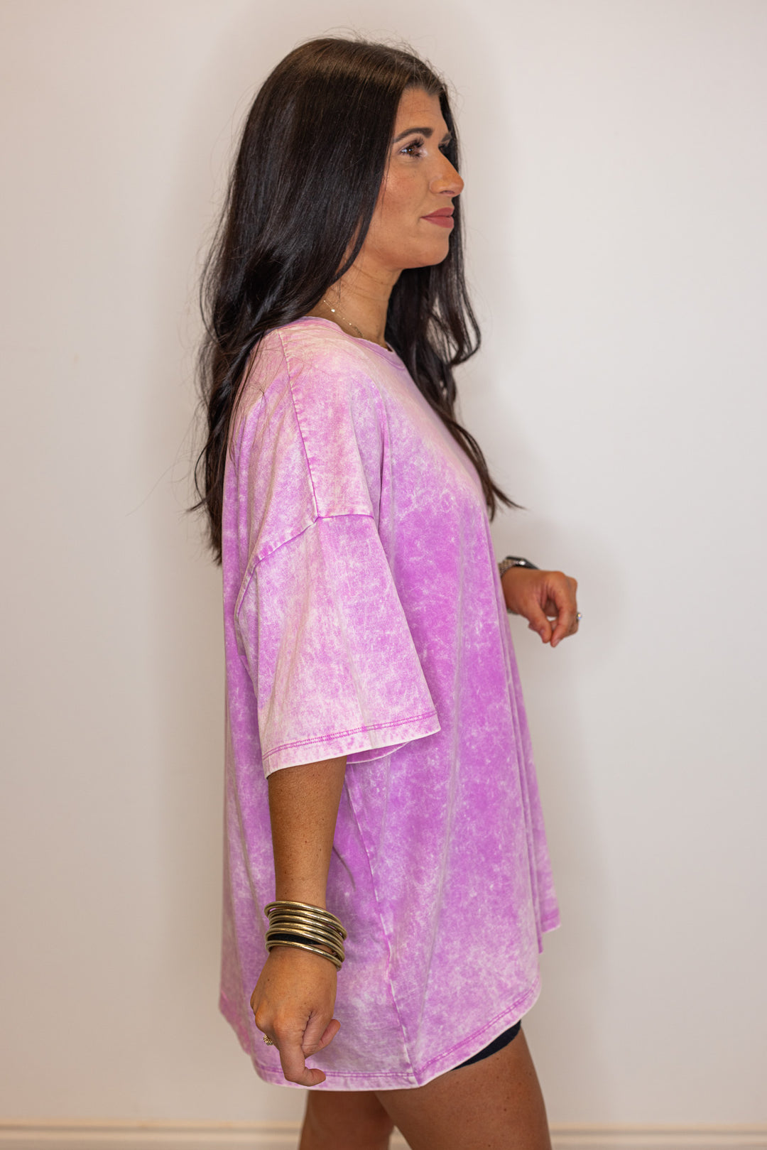 orchid oversized cotton mineral wash t shirt