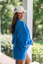 comfy cute royal blue sweatshirt 