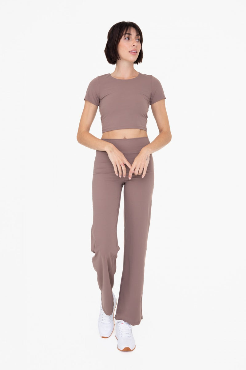 Mono B Deep Taupe Wide Leg Pants