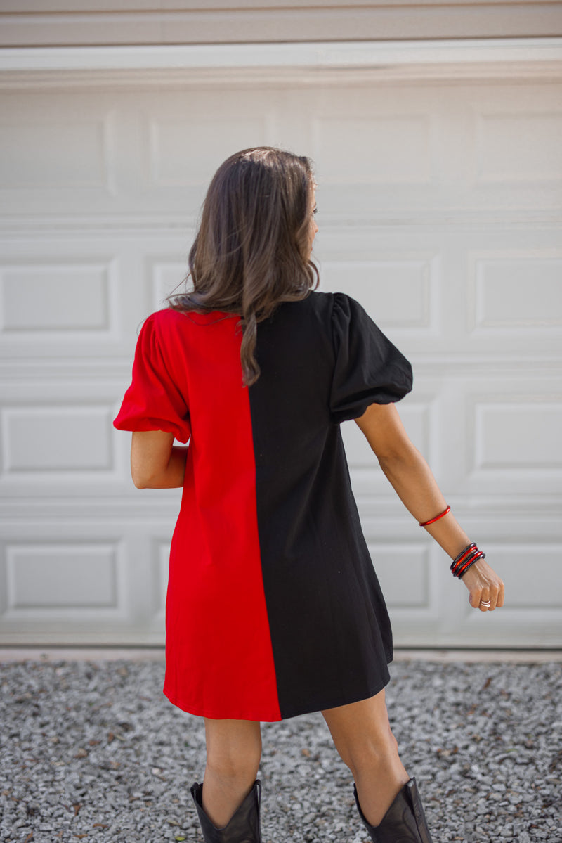 red black football helmet gameday dress