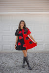 red black football helmet gameday dress