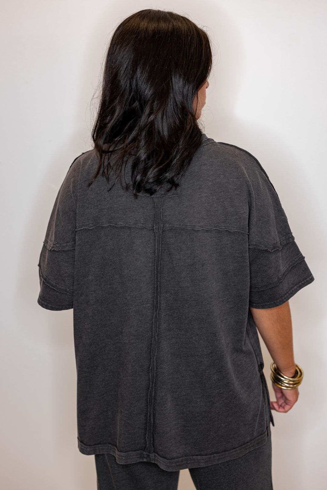 comfy easy everyday black cotton t shirt