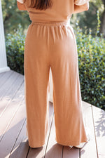 tan comfy cute lounge pants set