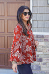 cute fall floral dressy top 